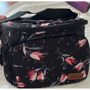 Pink Flower Floral Blossom Lunch Box Insulated Lunch Bag Kids School Work